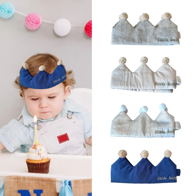 

Comfortable Elastic Crowned Headpiece For Infants Boys Special Occasion Photography Props 24BE