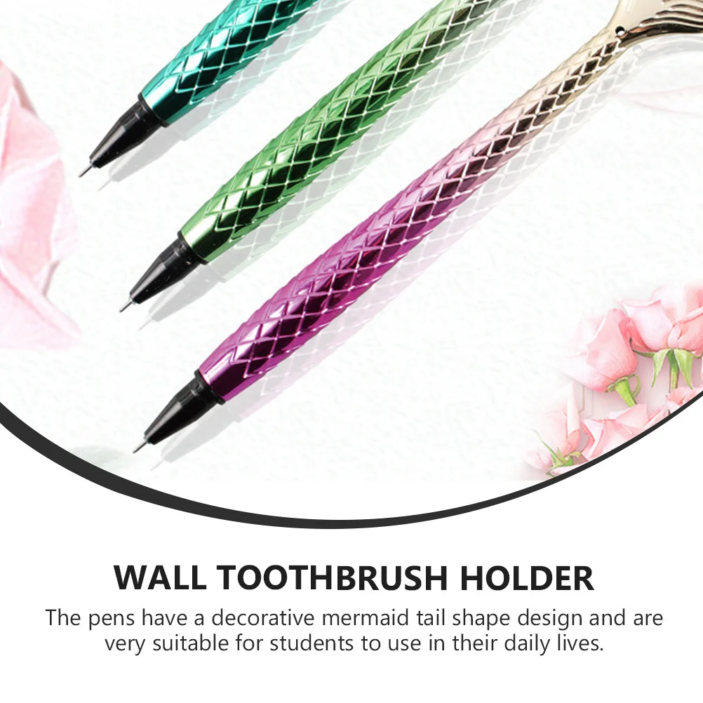 

6 шт., нежная ручка для рукописного ввода, дизайн русалки, простая в использовании крышка, идея подарка для студентов, ручка для письма, аксессуар для письма, поставка для письма