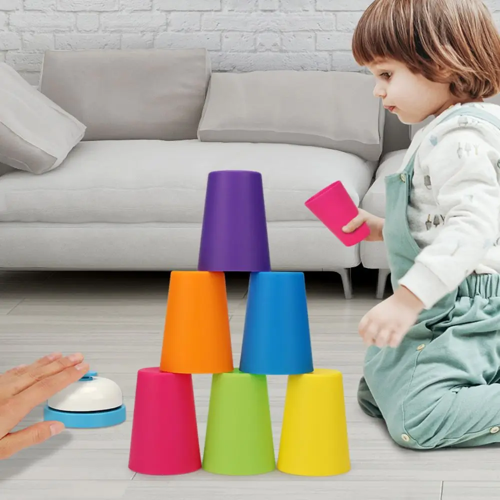 

Развивающая игра-головоломка Монтессори: Стакинг-кружки для изучения цветов, развития интеллекта и логики, быстрое складывание для детей