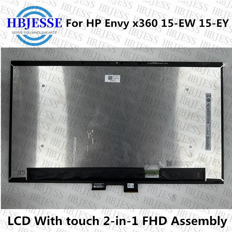 

For HP Envy x360 15-EW 15-EY 15-ew 15-ey TPN-W147 2-in-1 15.6 Inch LCD Touch Screen Digitizer Repalcement Assembly N10354-001