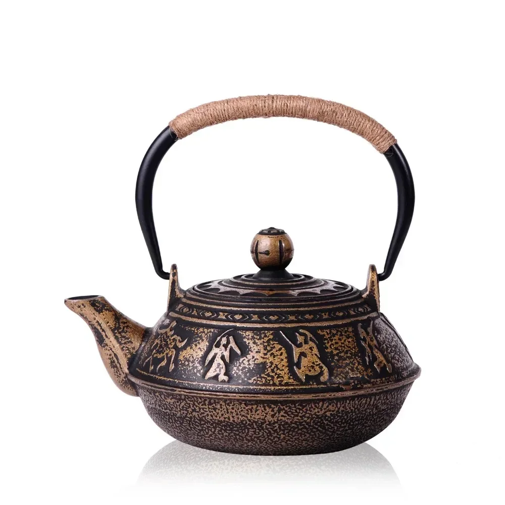 New 7 Chioces Cast Iron Teapot Set Japanese Tea Pot Tetsubin Kettle Enamel 900ml Kung Fu Infusers Metal With Strainer Net Filter image 5