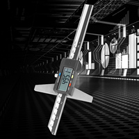 Depth Gauge Digital Depth Gauge High Accuracy Stainless Steel Digital Depth Vernier Caliper Gauge Measuring Tool 0-150mm 0.01mm