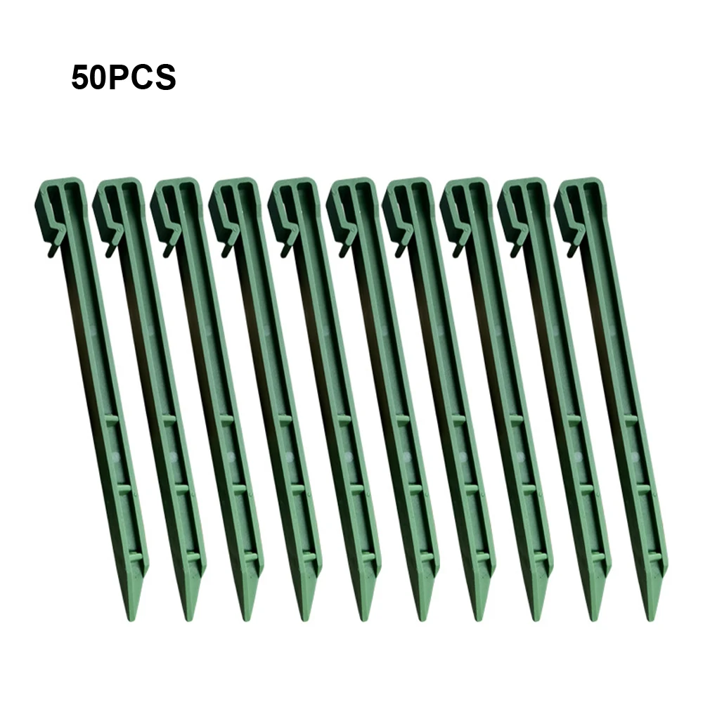 50pcs Garden Landscape Edging Stakes Garden Landscape Edging Stakes Nail 24.5cm PP Landscape Edging Spikes Anchoring Spikes