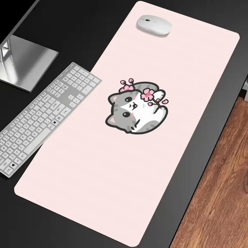 

Cherry Blossom Cat Mouse Pad Multi-Size non-slip Gaming mouse pad Gamer E-Sports Mouse Mat Game Mechanical Keyboard XXL Desk Mat