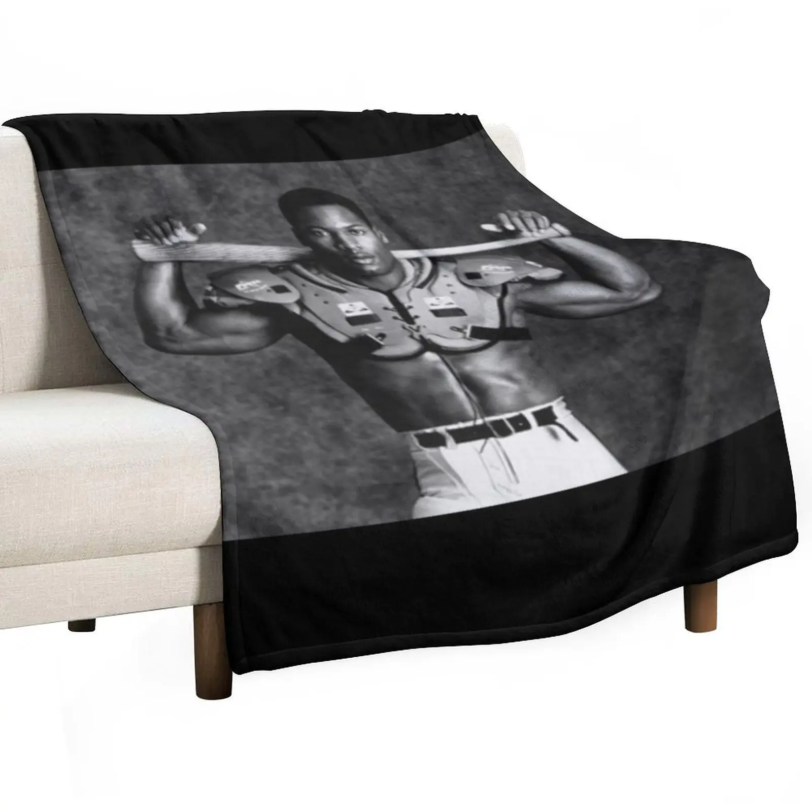 Bo Jackson Art Print - Two Sport Dominance Throw Blanket Hairys heavy to sleep Blankets