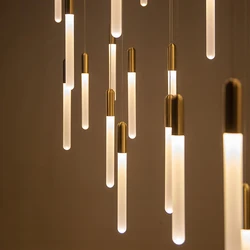 Plafonnier au Design Nordique Minimaliste en Or ou Noir, Luminaire Décoratif d'Nik, Idéal pour une Cuisine, un Salon, une Villa ou des Escaliers