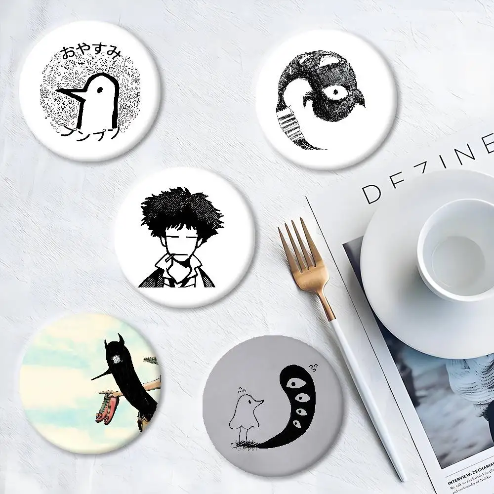 Goodnight Punpun Badges Round Brooch Badge Peripheral Lapel Pins Tinplate For Shoulder Bag Accessories Souvenir Gifts
