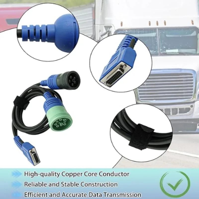 PN 493148 6Pin 9pin Y Cable for Nexiq USB Link Diesel Truck Deutsch Adapter 6 Pin 9 Pin To DB15 PIN Female OBD Connector