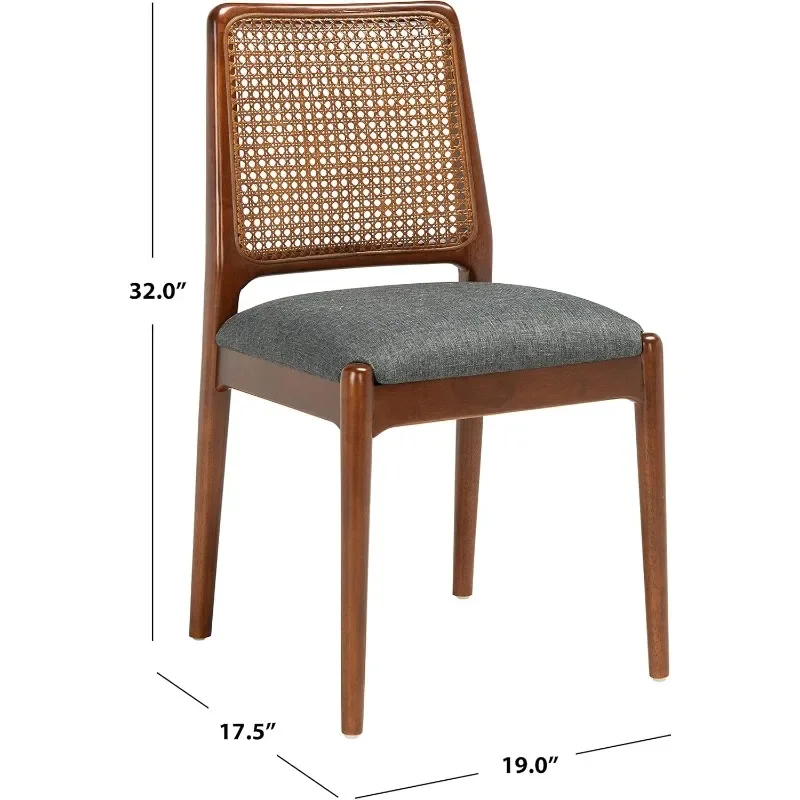 Rebound White Rattan Dining Chair, Home Collection, Almofada Totalmente Montada, Conjunto de 2, DCH8800B-SET2, 0