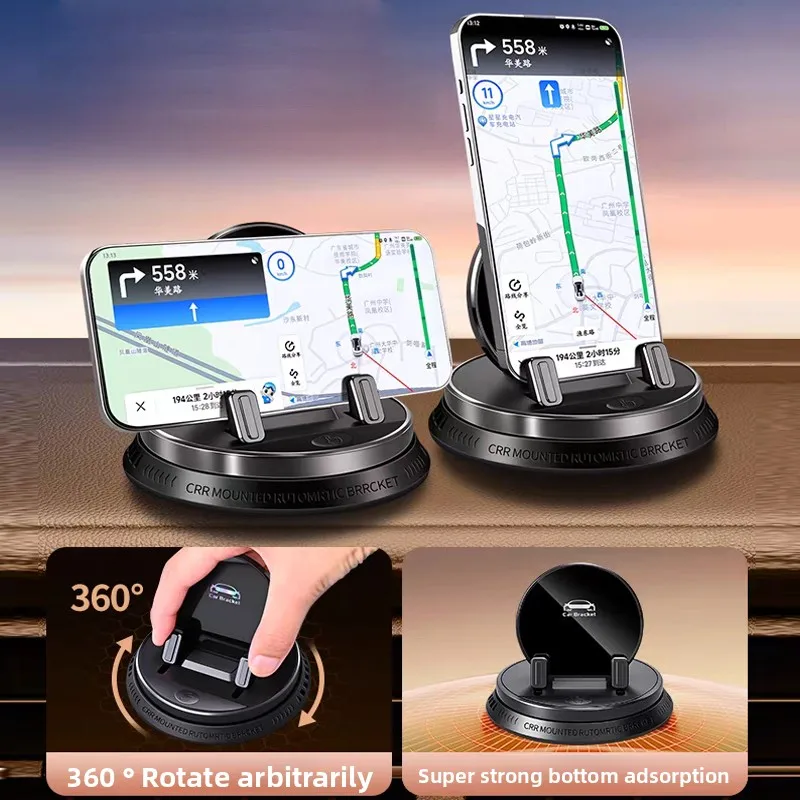 Electric Auto Scal Car Mobile Phone Holder Car Mount Cell Phone Holder Support For Car,360° Rotatable Dashboard With TouchButton - náhled 4