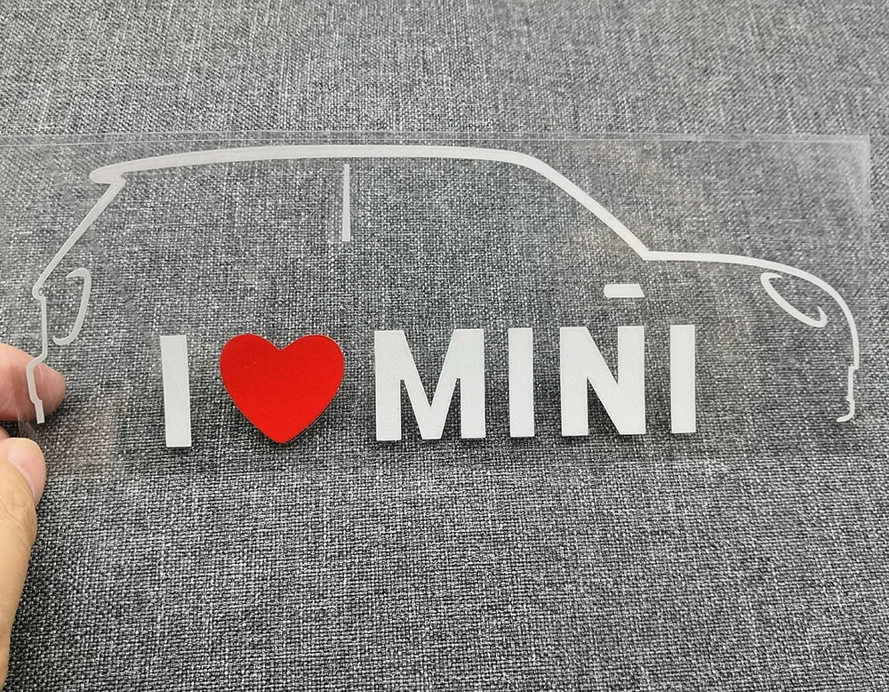 Car Accessories I Love Mini Side Windshield Car Decal Windows Sticker Graphic Fit For Mini Cooper One S Countryman JCW