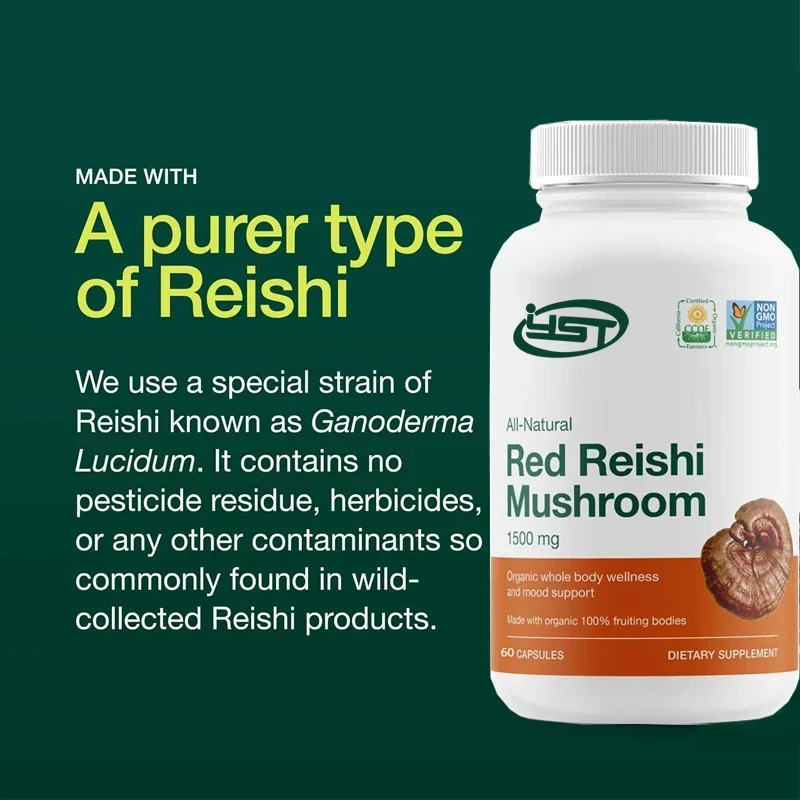 

Rich in Alpha Glucan - Ganoderma Lucidum&Ganoderma Applanatim-Organic Ganoderma Mushroom Capsules
