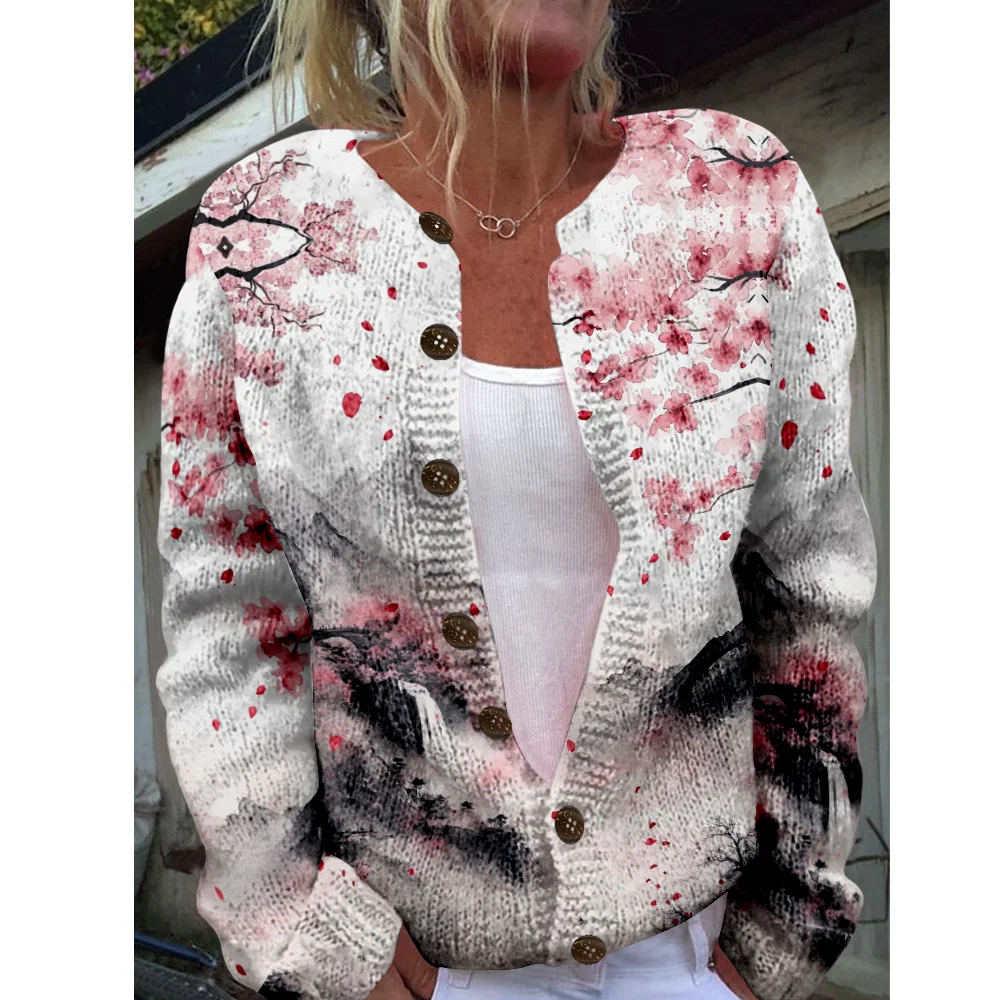 

Autumn Winter Knitted Cardigan Vintage Casual Sweater Japanese Fashion Streetwear Women Sweaters Knit Top Cozy Jumpers Fashion