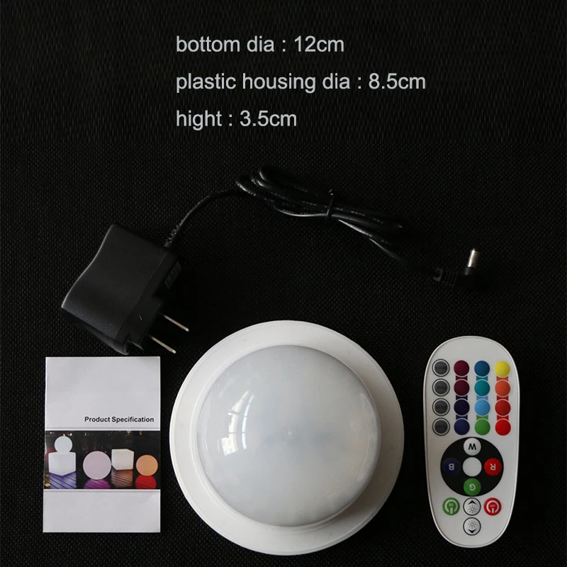 

RGBW 120mm Dia LED Wick Light Source For PE Plastic LED Furniture LED Light Source Set For Color Changing Pendant Ball Cube Seat