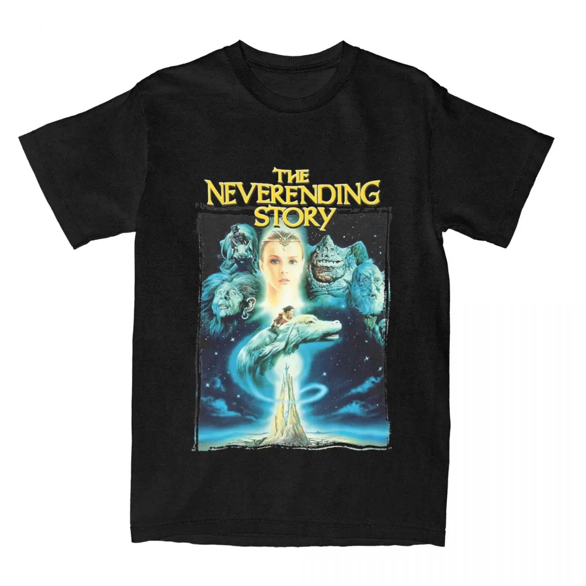 The Neverending Story Merch T-Shirts Men Women Classic Film Falkor Humorous 100% Cotton Summer Tops