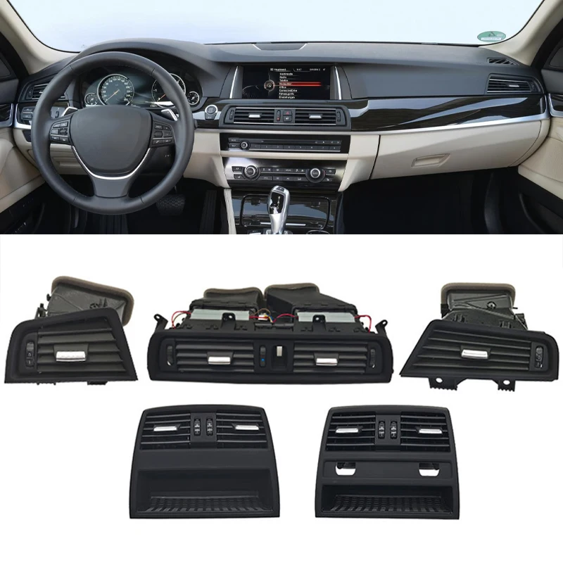 

LHD для BMW 5 серии F10 F11 F18 520 523 525 528 2011 2012 2013-2017 передняя консоль гриль приборная панель кондиционера вентиляционное отверстие в сборе
