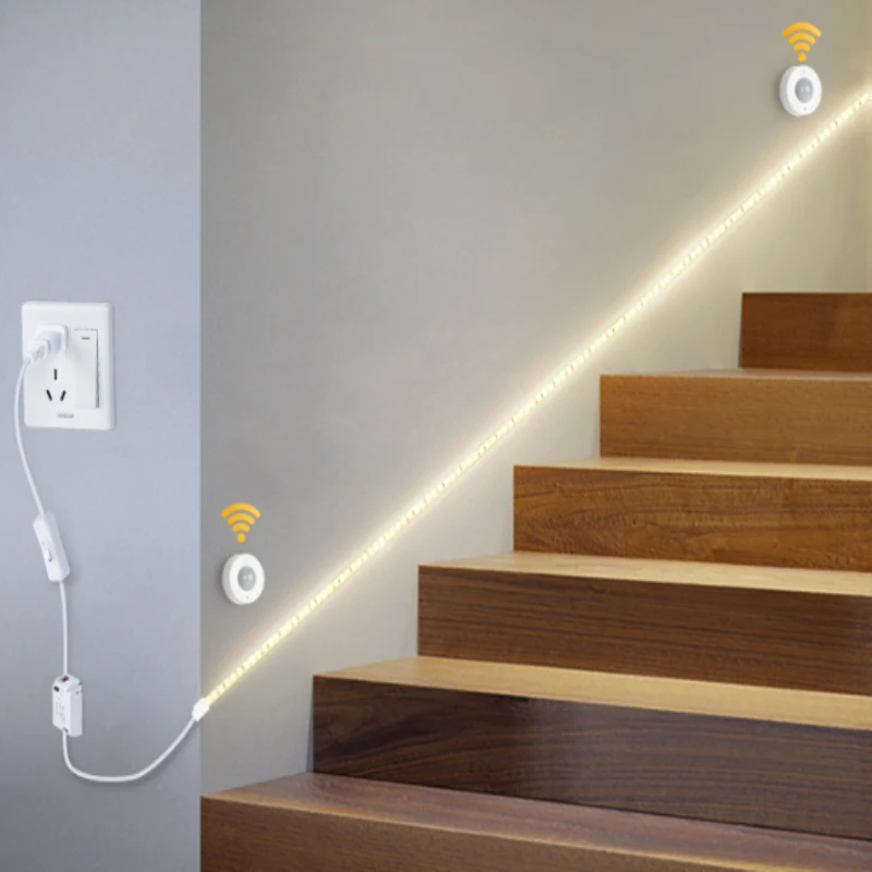 

Silicone String Lights Decoration Entrance Wall Washer Light Paraded up Step Edge Corridor Human Body Sensor Lamp Strip