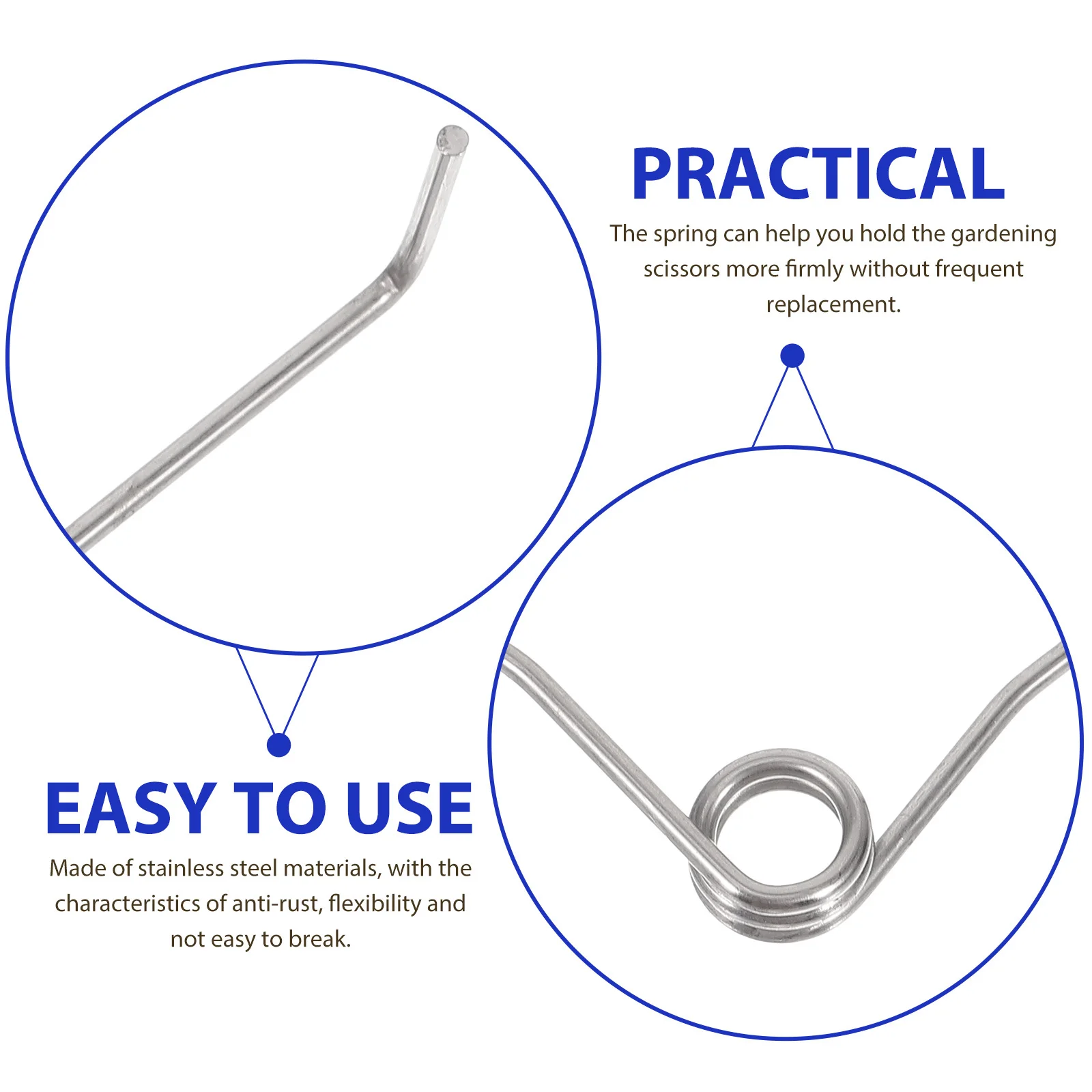 

20pcs Left Bent Spring For Pruning Shears Replacement Stainless Steel Pruner Spring Steel Hand Pruner Parts Garden Tool