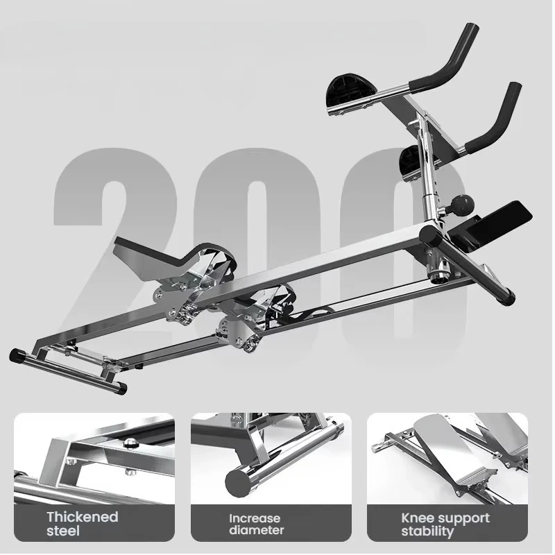 Home Gym Adjustable Spinal Torsion Trainer Low Intensity Cardio Stretching Machine Heavy Duty Steel Frame with Knee Pads