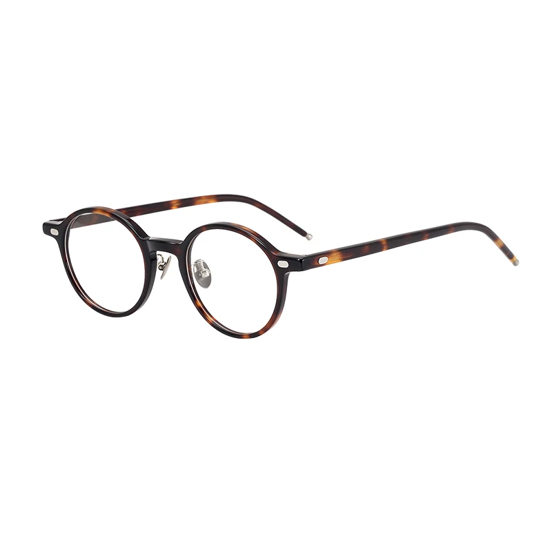 Classic Round Acetate Glasses Frame Men Women Fashion Vintage Brand Design Eyeglasses Vintage Style Eyewear Gafa