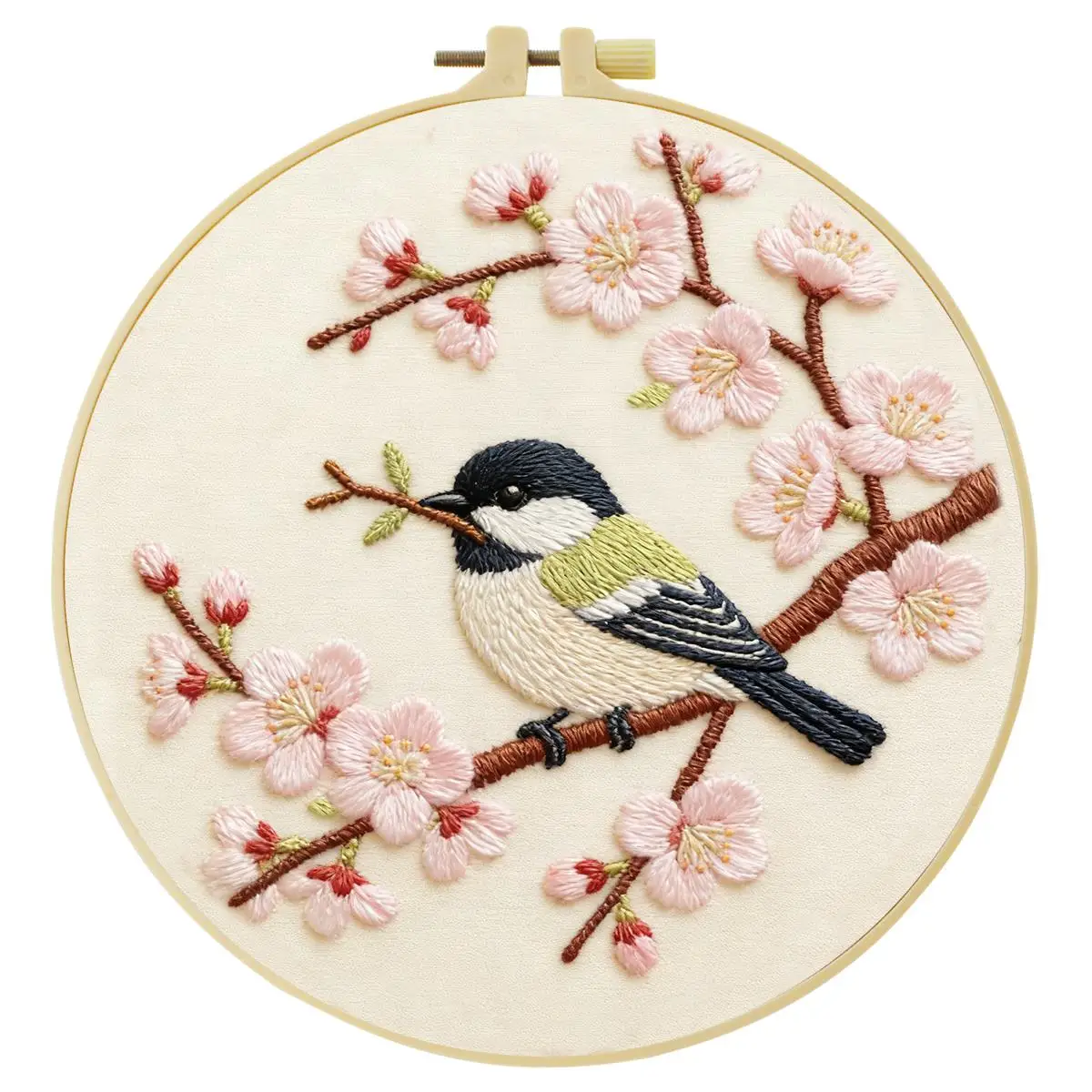 1 Stück 20X20CM/15X15CM 7,87/6,3 Zoll Vogel-Stickerei-Starter-Kit DIY-Kit DIY-Stickerei-Set Handarbeiten Malerei – Detail 4
