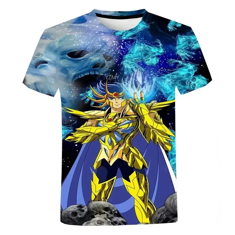 

The Knights of The Zodiac Saint Seiya 3d T Shirt Sleeve Tops Hip Hop Anime Man Women T-shirts Harajuku Pullovers Short