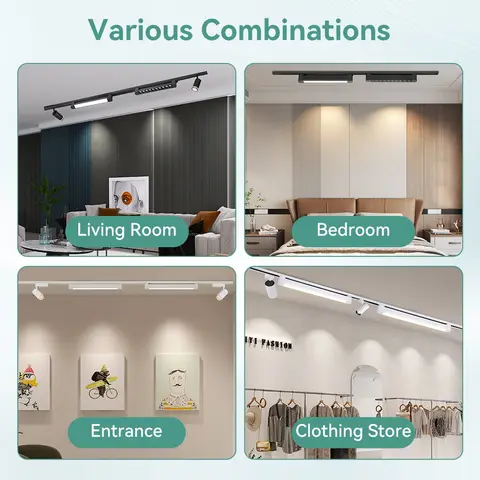 LED-spårlampa spotlight linjär strålkastare 110-220V takskenor lampa spårlampa för vardagsrum sovrum kök och butik 10 best sales LED-skena - №7