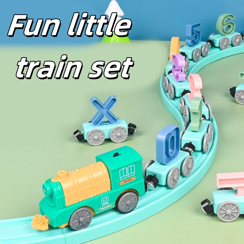 

Number pattern train track set, educational toys, suitable for preschool learning and fun activities, birthday and Easter gifts