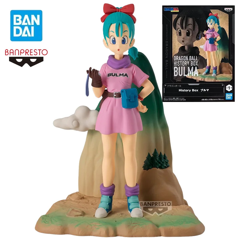 

BANDAI BANPRESTO Dragon Ball History Box Bulma Фигурки Dragon Ball Аниме Пластиковая модель Комплект игрушек для мальчиков Оригинальная коробка