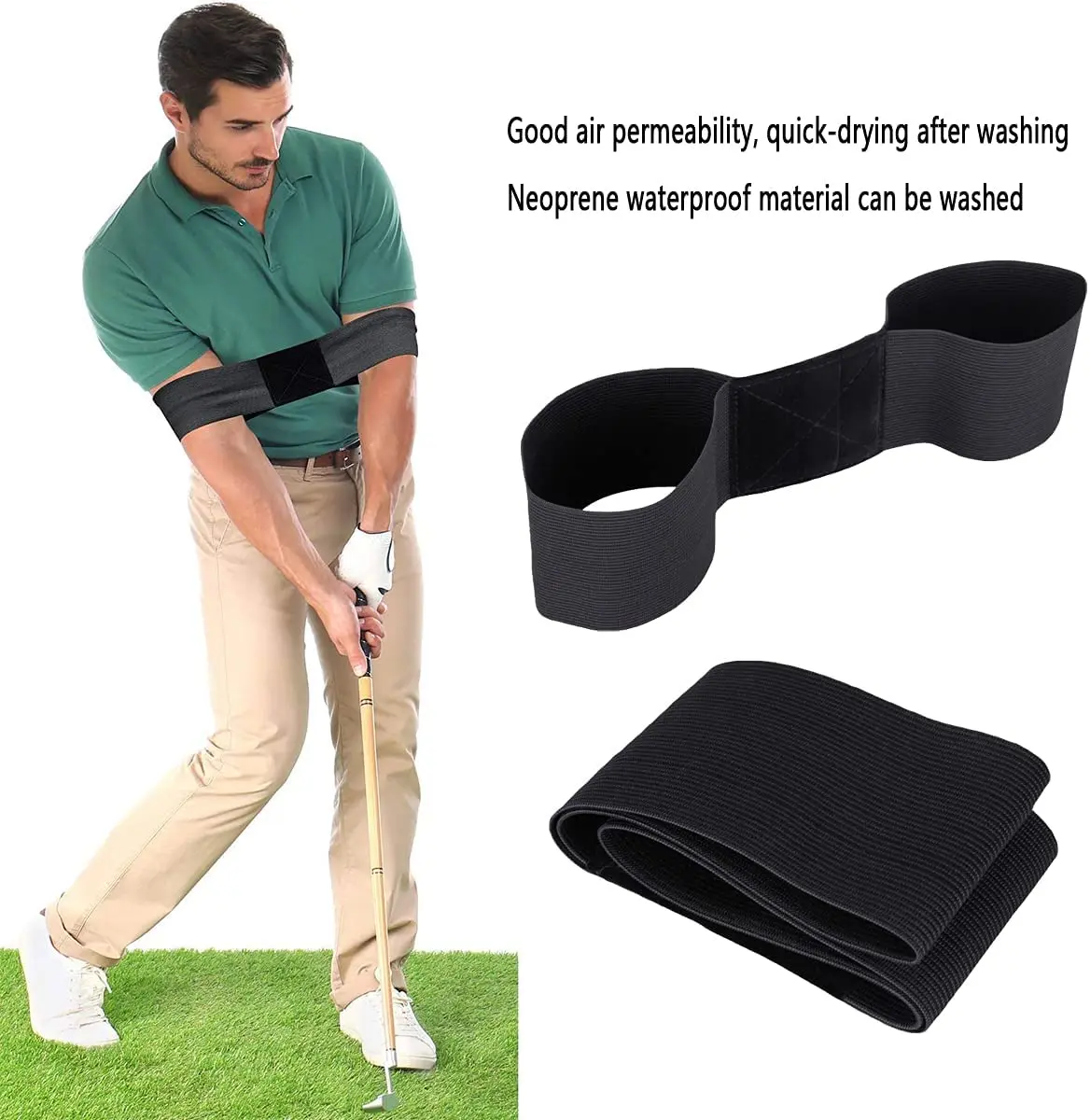 1PC New Golf Swing Trainer Arm Belt Gesture Alignment Training Aid Outdoor Sports For Golf Sports Accessory Professional Elastic