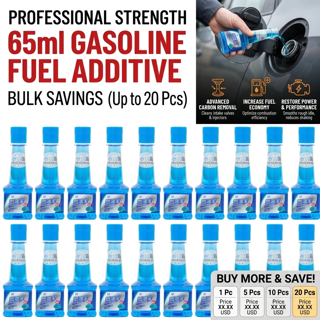 1-20PCS*65ml Fuel Additive System Cleaner Remove Carbon‑Deposits Restore Engine Efficiency Stabilize RPM For Turbo