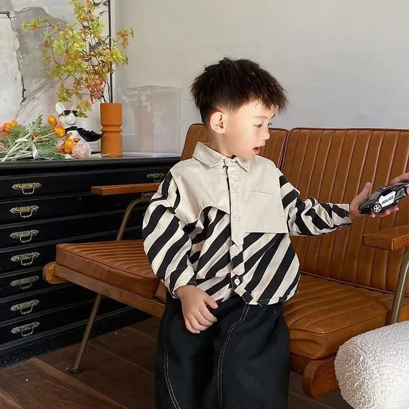 

Outwear Cotton 2025 Charming Spring Autumn Shirts Outwear Teenagers Overcoat Children's Clot Boys Baby's Kids Blouse Coat Jacket