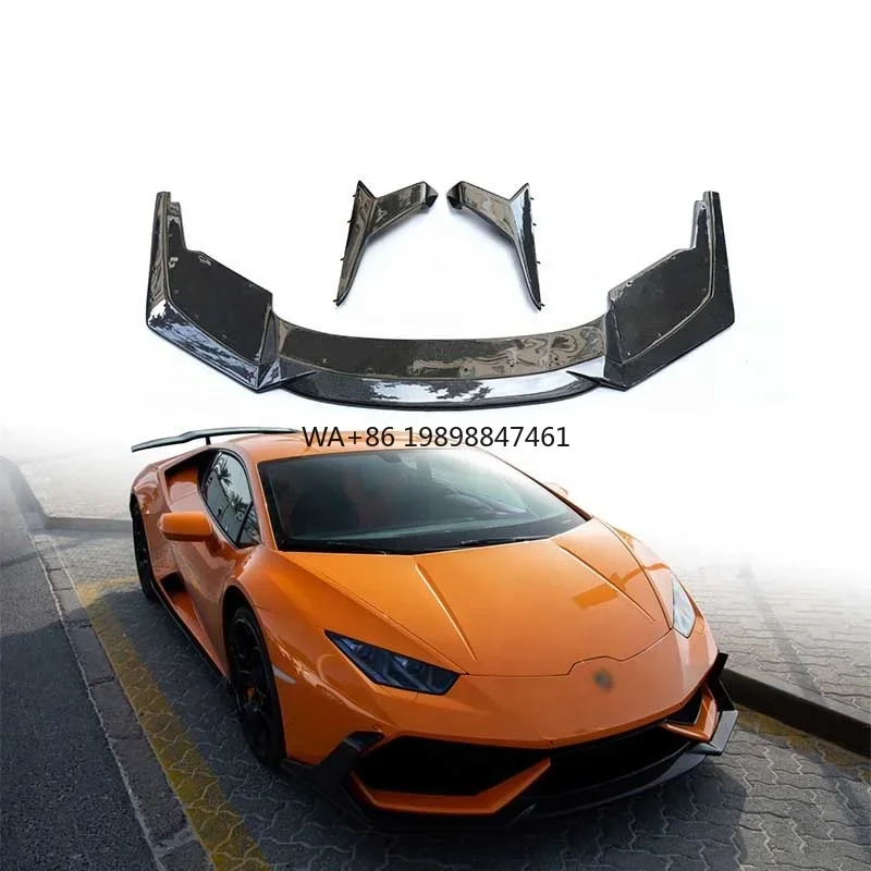 

High Glossy Finish Carbon Fiber Front Lip for Lamborghini Hurcan Lp610 Model Car Dnc Style Modify Parts