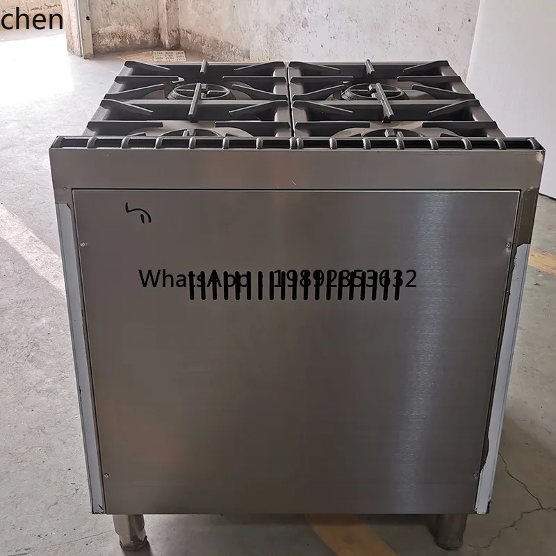 BB commerciële gas vierkoppige pot met kaststandaard verticale luxe combinatieoven zes-oog pot met elektrische oven