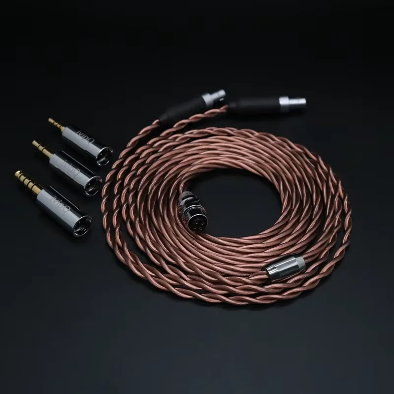 ivipQ-39 IEM Cable 4-Core 5N UPOCC Single Crystal Copper Modular Headphone Upgrade Cable 3.5mm/4.4mm/2Pin/MMCXDual miniXLR