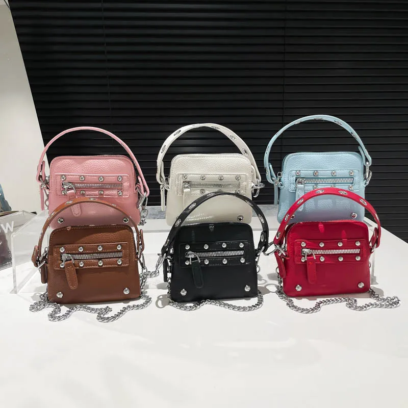 

Deinet Korean Mini Card Holder 2025, Multi-chain Coin Purse with Lipstick Case & Key Ring, Waist Bag Charm