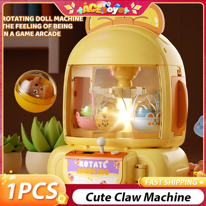 

Cute Doll Machine With Light And Music Fun Sturdy DIY Hand-Eye Coordination Electric House Play Capture Doll Toys