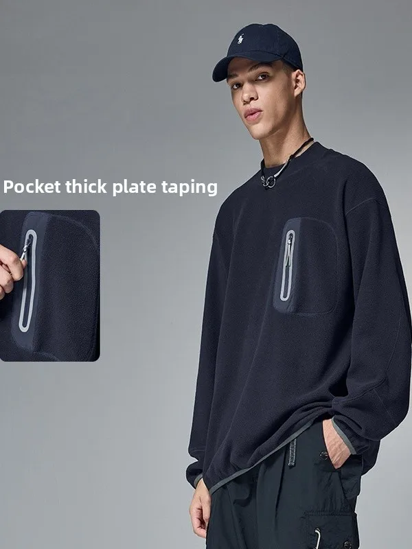 

Толстовка Brave Flng Fce с подкладкой, круглым вырезом, свободного кроя, повседневная, в уличном стиле, осенне-зимняя новинка для молодежи