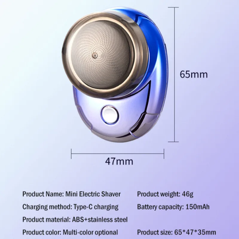 남성용 미니 휴대용 전기 면도기, USB 충전식, 다기능 방수 면도기, 포켓 여행용 면도기
