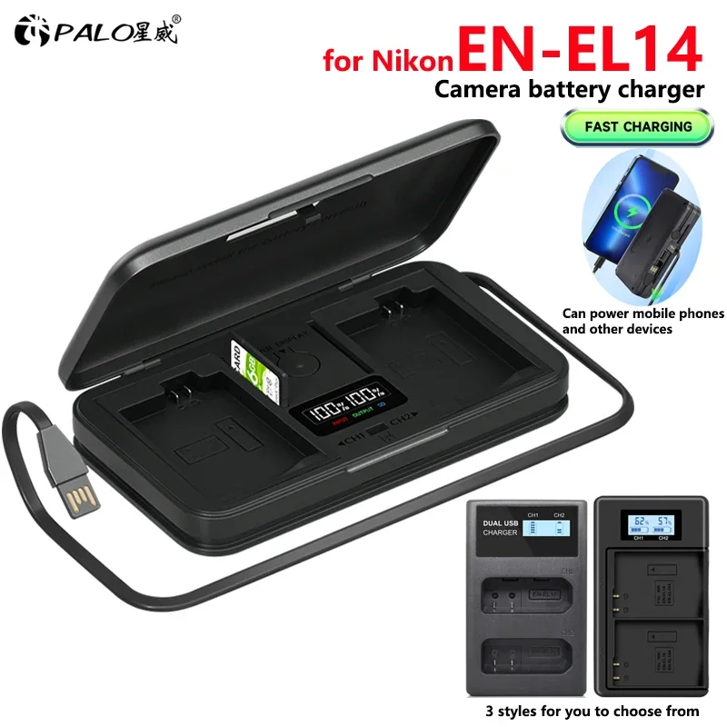 EN-EL14 EN EL14 ENEL14 Camera Battery Charger for Nikon P7100 P7000 D3100 D5200 D5100 D3200 D3300 D5300 P7000 P7800 MH-24