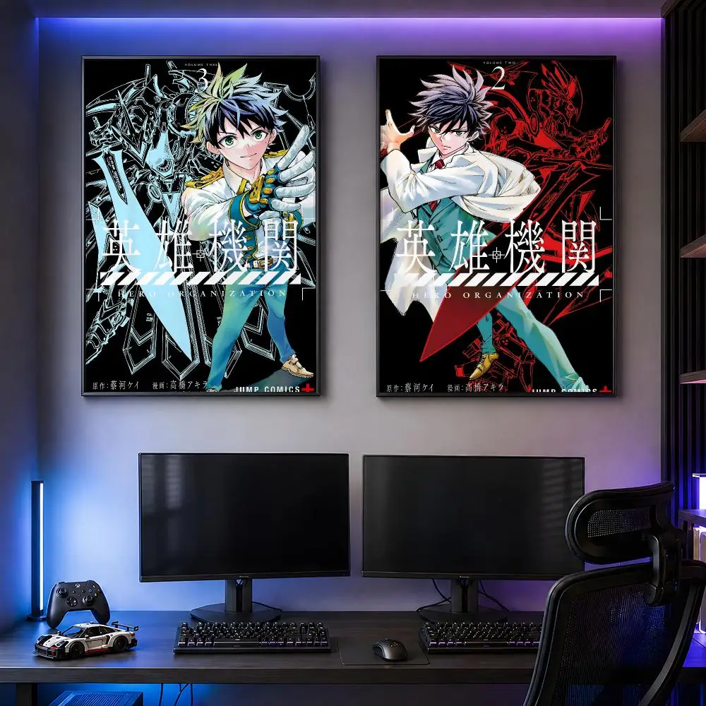 Anime Hero Organization League Justice Poster PP Self Adhesive Decorative HD For Garage Gaming Room Living Room Gift