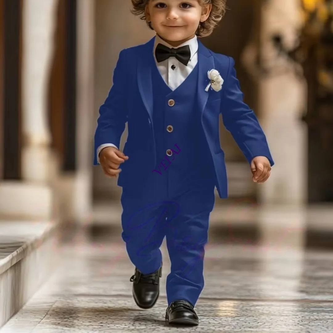 2-16 years old Boy Suit 3 Piece Suit Jacket Pants Vest Formal Wedding Kids Tuxedo Custom Clothes for Boy Blazer view 6