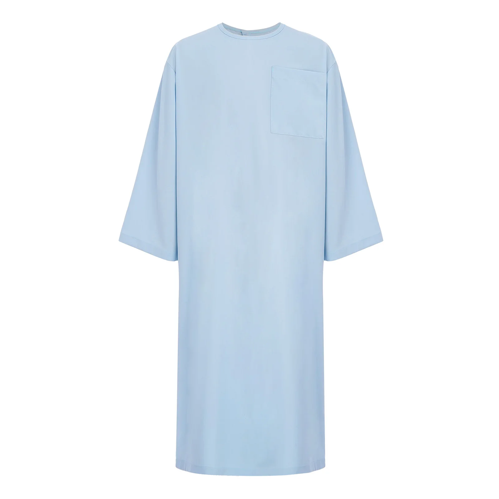 Kids Special Needs Adaptive Clothing Long Sleeve Back Split Hook-and-Loop Fastener Pediatric Medical Patient Nursing Gown Robe view 4