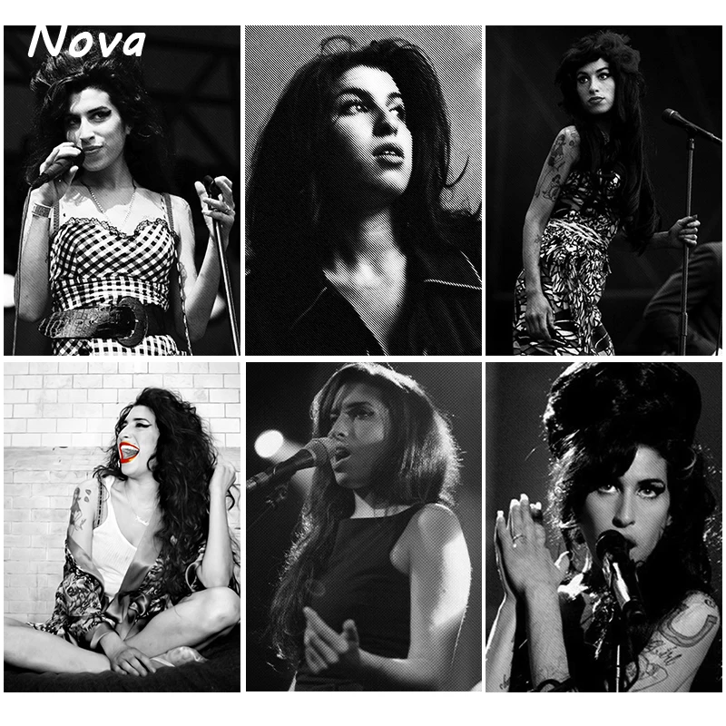 Amy Winehouse Vinatge Poster Famous Music Singer Posters Canvas Decorative Paintings Living Room Aesthetic Decoration