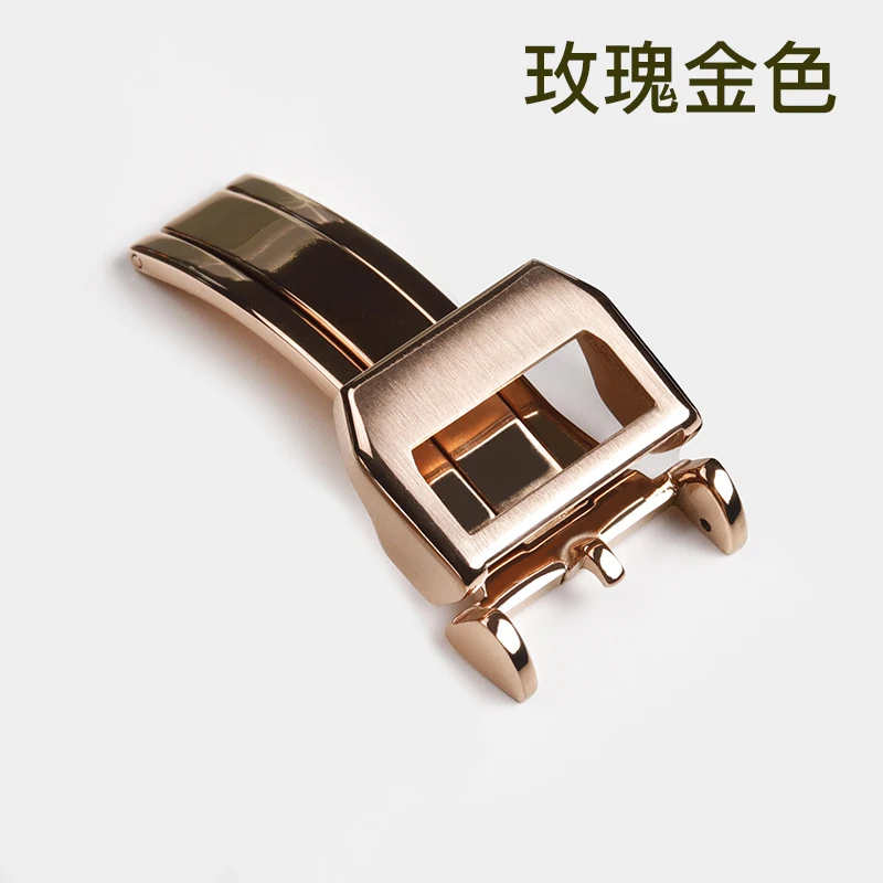 Per orologio da pilota IWC Le Petit Prince Cintura Fibbia di ricambio in silicone Mark 18 Cinturino portoghese Fibbia pieghevole in acciaio inossidabile