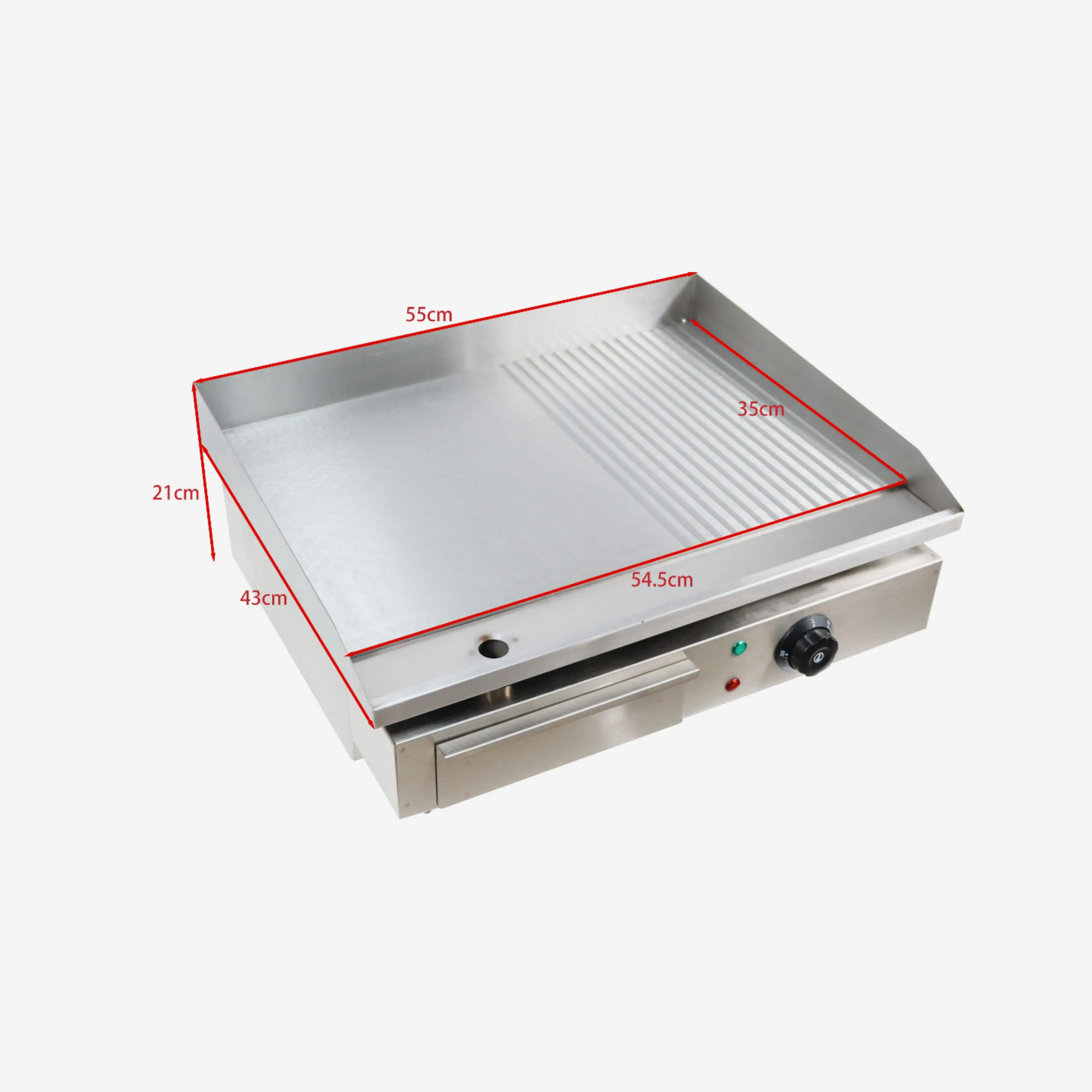 Commercial Stainless Steel Multifunctional Flat Gas Burger Griddle Grill for Restaurant Equipment CE Certification