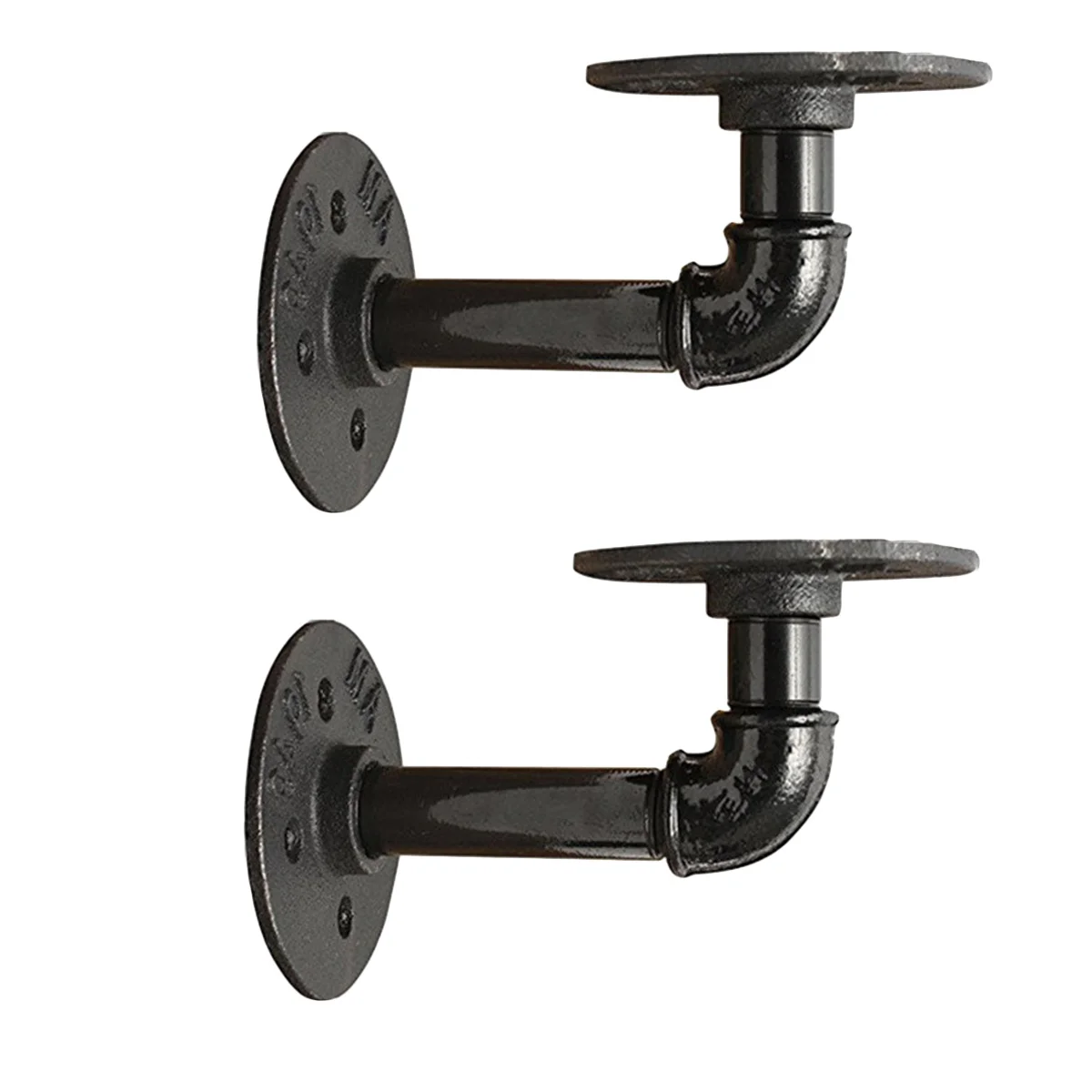 

2pcs Iron Bracket Wall Mounted Shelf Support For Home Kitchen Bathroom Industrial Pipe Shelf Diy Rustic Shelving Brackets