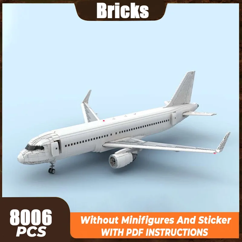 Moc Building Bricks Military ModelAirbus A320 Technology Modular Blocks Gifts Toys For Children DIY Sets Assembly