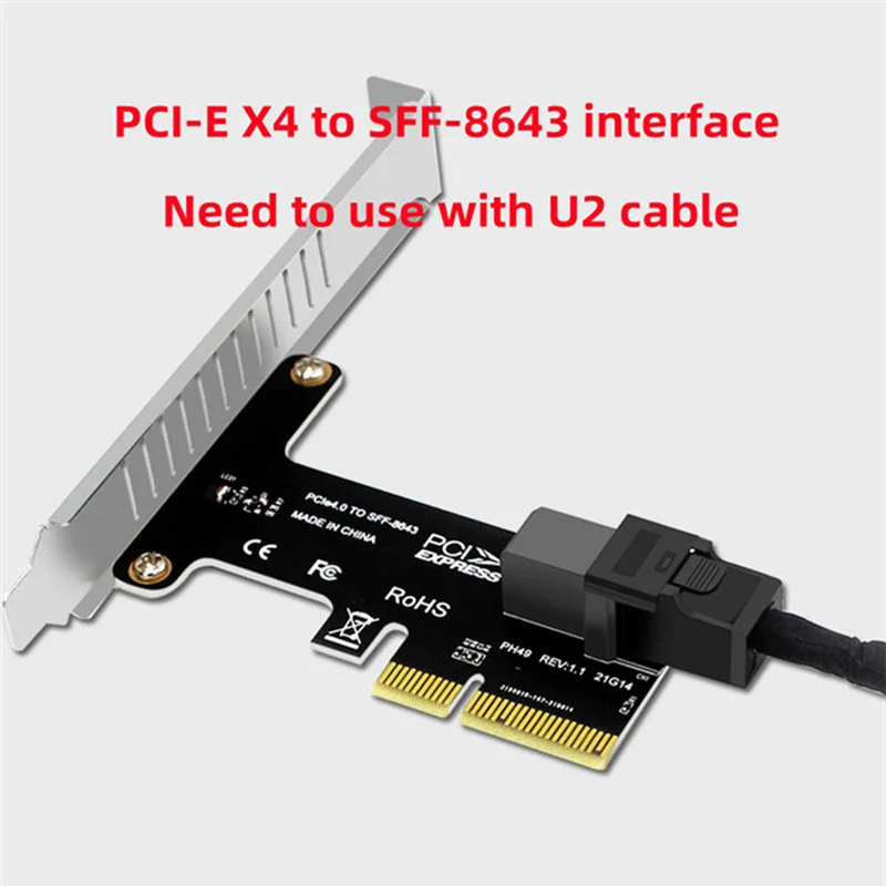 Pcie To SFF 8643 4X/8X Adapter Card U.2 Port Card For Nvme SSD Converter Hard Disk Expansion Card For Desktop