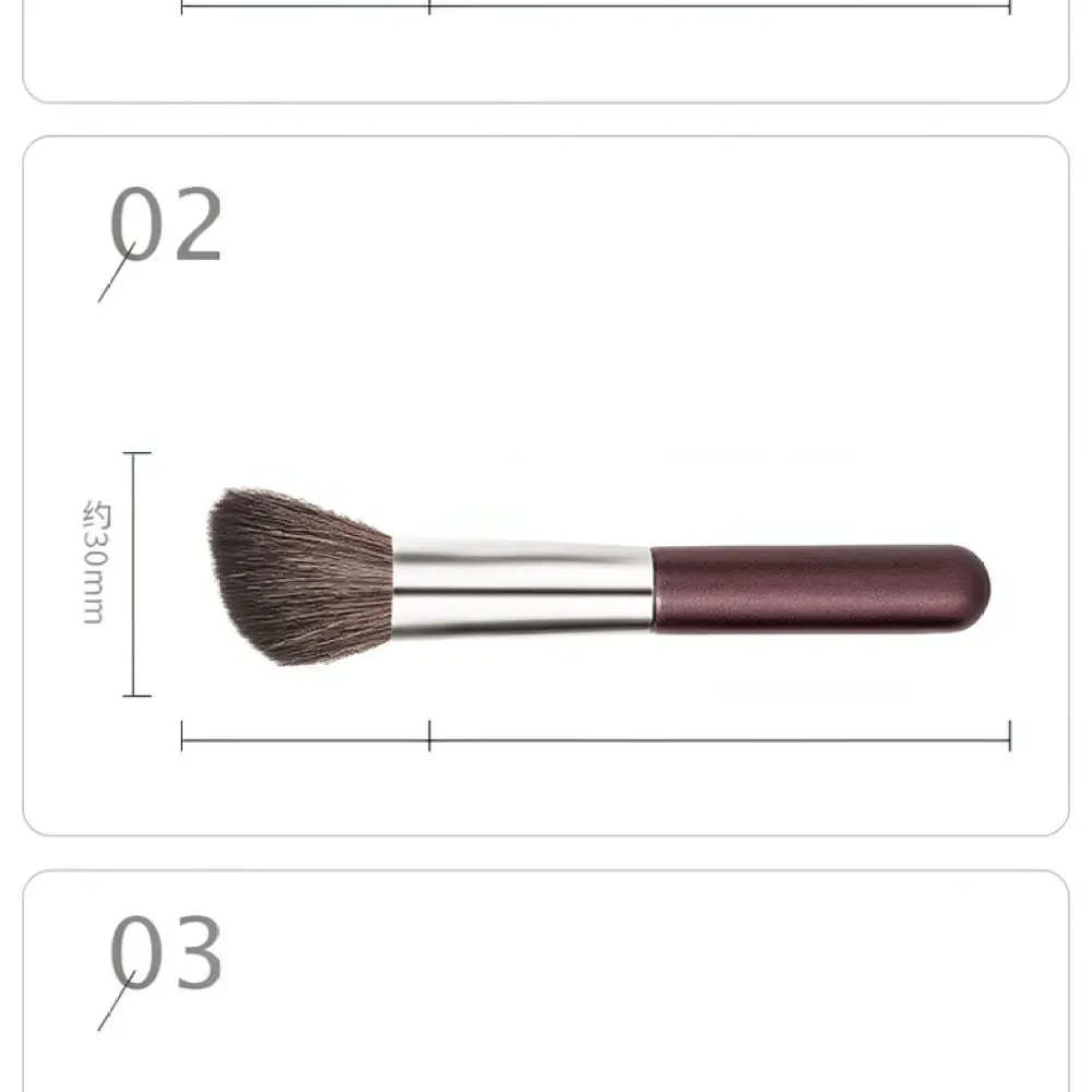 Portable Mini Makeup Brush Set Soft Wool Fiber Bristles Travel Friendly Cosmetic Tools For Eyeshadow Powder Blush